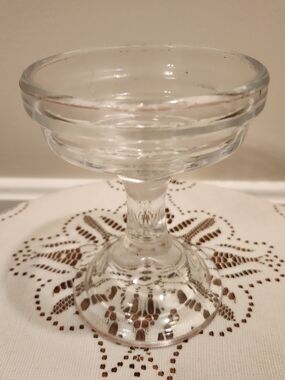 Clear Glass Fairy Lamp Pedestal BASE ONLY 5" Tall